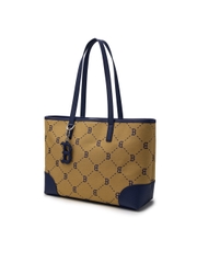 Túi MLB Korea Dia Mono Jacquard Large Tote Bag Boston Red Sox Beige