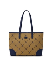 Túi MLB Korea Dia Mono Jacquard Large Tote Bag Boston Red Sox Beige