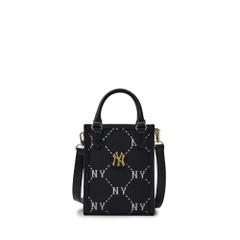 Túi MLB Diamond Monogram Mini Tote Bag New York Yankees Black