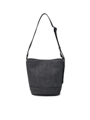 Túi MLB Korea Basic Mega Logo Denim Bucket Bag New York Yankees Black