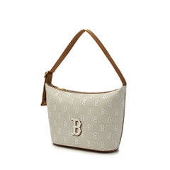 Túi MLB Classic Mono Jacquard Hobo Bag Boston Red Sox Beige