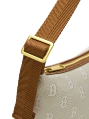 Túi MLB Classic Mono Jacquard Hobo Bag Boston Red Sox Beige