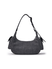 Túi MLB Korea Basic Mega Logo Denim Cargo Bag New York Yankees Black