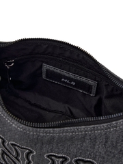Túi MLB Korea Basic Mega Logo Denim Cargo Bag New York Yankees Black