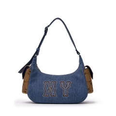 Túi MLB Korea Dia Mono Megalogo Denim Cargo Bag New York Yankees Indigo