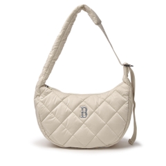 Túi MLB Korea Curve Padded Hobo Bag Boston Red Sox Cream