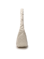 Túi MLB Korea Curve Padded Hobo Bag Boston Red Sox Cream