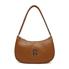 Túi MLB Korea Monogram Embo Hobo Bag Boston Red Sox Brown