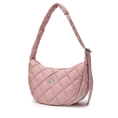 Túi MLB Korea Curve Padded Hobo Bag New York Yankees Pink