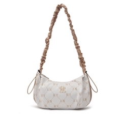 Túi MLB Korea Dia Mono Sportive Hobo Bag New York Yankees Cream