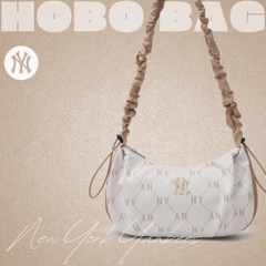 Túi MLB Korea Dia Mono Sportive Hobo Bag New York Yankees Cream