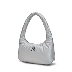 Túi MLB Korea Basic Luxle Leisure Hobo Bag New York Yankees Silver