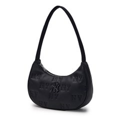 Túi MLB Korea Classic Mono New Embo Hobo Bag New York Yankees Black