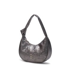 Túi MLB Korea Classic Mono Crack Embo Hobo Bag Boston Red Sox Grey