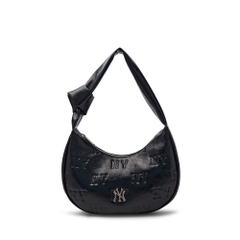 Túi MLB Korea Classic Mono Crack Embo Hobo Bag New York Yankees Black