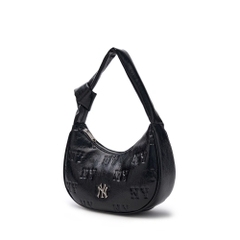 Túi MLB Korea Classic Mono Crack Embo Hobo Bag New York Yankees Black