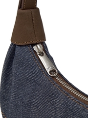 Túi MLB Denim Color Block Hobo Bag New York Yankees Indigo