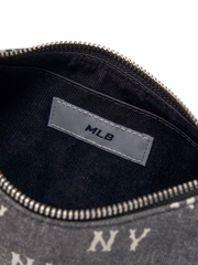 Túi MLB Classic Mono Vintage Denim Hobo Bag New York Yankees Grey