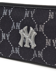 Túi MLB Dia Mono Jacquard Mini Hobo Bag New York Yankees Black