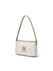 Túi MLB Dia Mono Jacquard Mini Hobo Bag New York Yankees Cream