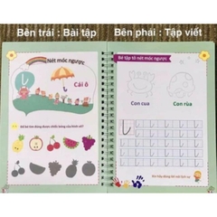 Combo 3 Quyển Luyện Tập Viết Chữ Số Đẹp, Luyện Nét Cơ Bản Kèm 2 Bút Mực Thần Kỳ 8 Ngòi