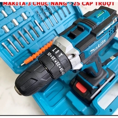 Bộ Máy Khoan Pin Bắt Vít Makita 36V 3 Chức Năng Kèm 2 Pin, Đầy Đủ 24 Phụ Kiện Đồ Nghề
