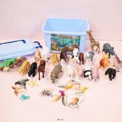 Bộ Đồ Chơi Mô Hình Động Vật 58 Chi Tiết Thú Rừng Hoang Dã Bằng Nhựa An Toàn Có Hộp Cao Cấp Loại 1 Có Qr Code Cho Bé