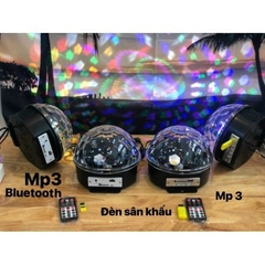 Đèn Led Quả Cầu Xoay Vũ Trường Sân Khấu 7 Màu Có Bluetooth, Phát Nhạc Thẻ Nhớ, Usb Kèm Remote