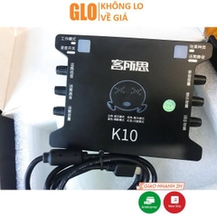 Sound Card Livestream K10 Hát Live Thu Âm Thanh Chuyên Nghiệp - Bh 6 Tháng