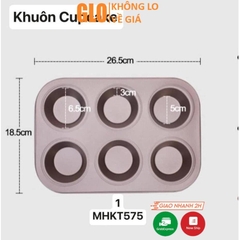Khuôn Làm Bánh Cao Cấp Chống Dính Set 5 Chiếc, Khay Nướng Bánh Cupcake, Pizza, Làm Bánh Mì Bằng Thép Carbon An Toàn