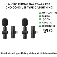 Micro Không Dây Cài Áo Hỗ Trợ Livestream Cho Thiết Bị Cổng Usb Type C Remax K02