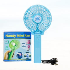 Quạt Cầm Tay Mini 4 Cánh Pin Sạc SS-2 N9 Có Đế Để Bàn