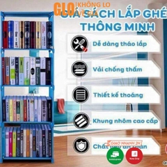 Kệ Sách 4 Tầng Lắp Ghép Thông Minh