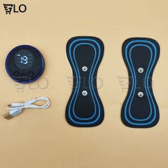 Bộ Máy + 1 Miếng Dán Massage Hình Bướm Xung Điện EMS Có Sạc USB Giảm Nhức Mỏi Cổ Vai Gáy, Bắp Tay, Lưng Hiệu Quả, Thư Giãn Cơ