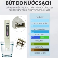 Bút Đo Thử Nước Sạch TDS-3, Đo TDS, Nhiệt Độ Hồ Cá Tép Thuỷ Sinh Hoặc Đo Dung Dịch Thuỷ Canh
