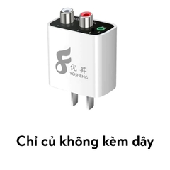 Bộ Yosheng Thu Phát Âm Thanh Chuyển Bluetooth 5.0 ra RCA và 3.5mm, Cắm Nguồn Trực Tiếp Khuếch Đại Âm Nhạc Chất Lượng Cao - Củ Kèm 2 Dây