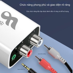 Bộ Yosheng Thu Phát Âm Thanh Chuyển Bluetooth 5.0 ra RCA và 3.5mm, Cắm Nguồn Trực Tiếp Khuếch Đại Âm Nhạc Chất Lượng Cao - Củ Kèm 2 Dây