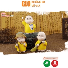 Bộ Tượng 3 Chú Tiểu Áo Vàng Kute