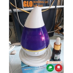 Máy Tạo Ẩm, Xông Tinh Dầu Mini Hình Giọt Nước Kèm Chai Tinh Dầu
