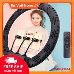 Bộ Đèn Livestream 45cm Có Remote Kèm Chân & 3 Kẹp Điện Thoại