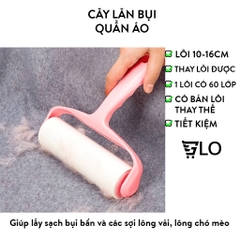 Cây Lăn Bụi Quần Áo Loại Lớn 10cm/16cm, 2 Cuộn Lăn Thay Thế