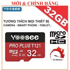 Thẻ Nhớ Yoosee Pro Plus 32GB A1 U3 4K Đọc 95MB/s, Ghi 45MB/s