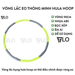 Vòng Lắc Eo Thông Minh Hula Hoop Thế Hệ Mới Giúp Giảm Mỡ Bụng, Điều Hòa Nhịp Tim, Massage Cơ Bụng