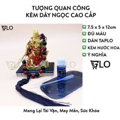 Tượng Quan Công Vân Trường Quan Vũ Nước Hoa Kèm Dây Ngọc Phong Thủy Trang Trí Taplo, Nhà Cửa