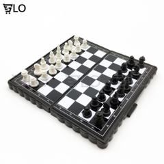 Bàn Cờ Vua 13x13cm Nam Châm Hít Mini Trắng Đen, Nhỏ Đẹp Bỏ Túi Cao Cấp, Gấp Gọn Kiêm Hộp Đựng Chuẩn Quốc Tế