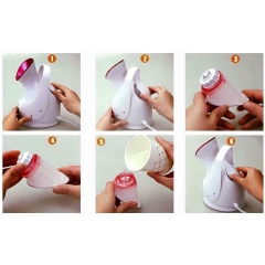 Máy xông hơi mặt Sokany ZJ-608 (Hồng phối trắng)