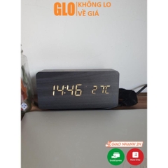 Đồng Hồ Để Bàn Led Giả Gỗ FPT