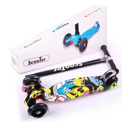 Xe trượt Scooter ba bánh phát sáng ,siêu thế hệ mới thiết kế màu sắc, Khung thép chịu lực ,bánh phát sáng cỡ lớn