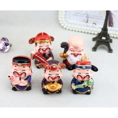 Bộ Tượng 5 Ông Thần Tài May Mắn Phong Thủy Gloshop