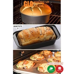 Khuôn Làm Bánh Cao Cấp Chống Dính Set 5 Chiếc, Khay Nướng Bánh Cupcake, Pizza, Làm Bánh Mì Bằng Thép Carbon An Toàn